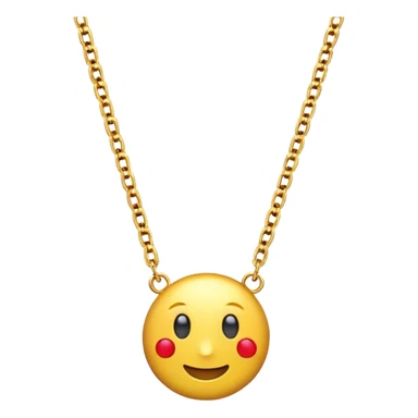 multicolored necklace, 3d emogis sticker