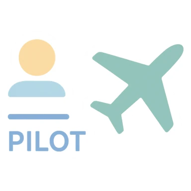 modern sleek pilot license design with minimalist airplane silhouette sticker