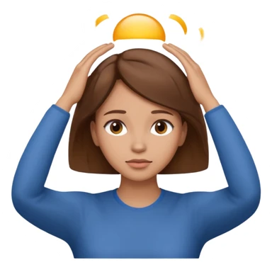 decision gesture women hands on top of the head sticker