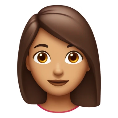 chica de apariencia de 16 años pelo color chocolate rojiso  sticker