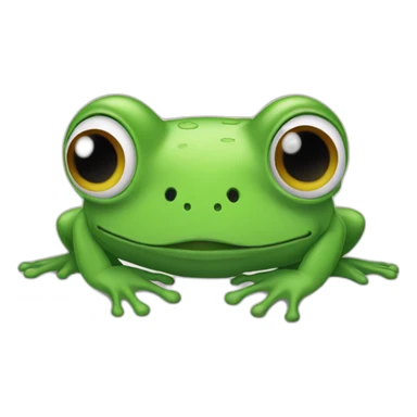grenouille avec une pampers sticker