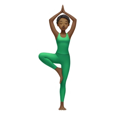 A girl does yoga in a green suit sticker