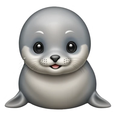 Cute smiling baby seal sticker