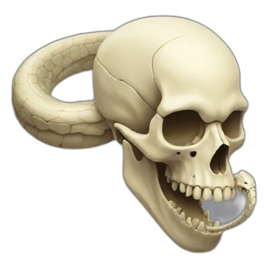 snake skull sticker