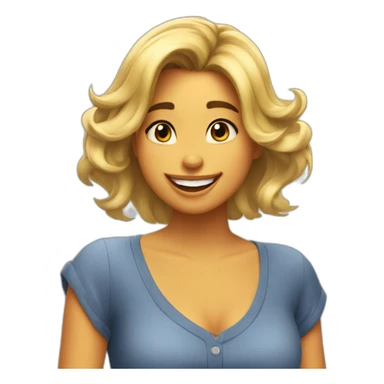 chica cabello corto lacio sonriendo imagen tipo disney pixas sticker