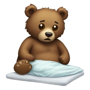Sick bear sticker