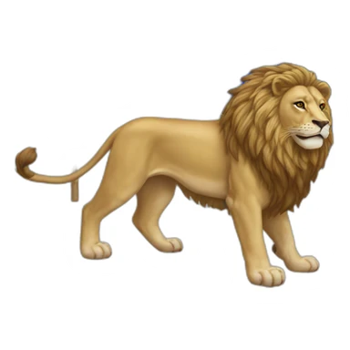 Lion Dynasty blue empire flag sticker