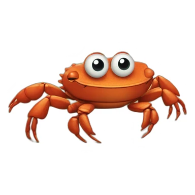 Un crabe sur un crocrodile sticker