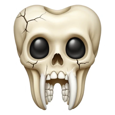 tooth with skull sticker