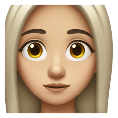 Sad brunette girl with tears in her eyes puppy eyes sticker