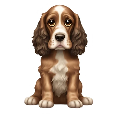 Dog English cocker spaniel sticker