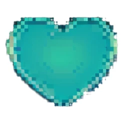 glowing pixel heart sticker