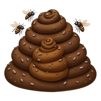 Poop with flies sticker