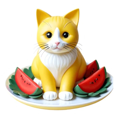 Нарисуй эмодзи для канала Юморкишас.Это веселый  пушистый забавный кот с рыжей шерстью и с глазами  с цветом изумруда sticker