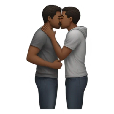 Straight Couple passionate lip kiss + hug sticker