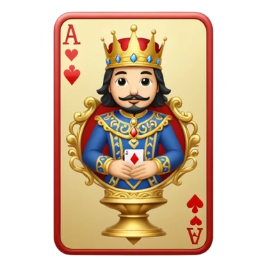 Solitaire card king sticker