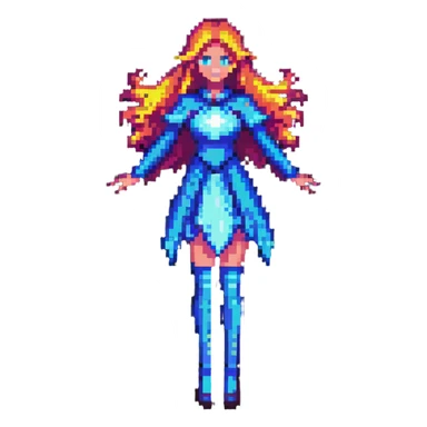 girl with a glowing aura, confident pose sticker