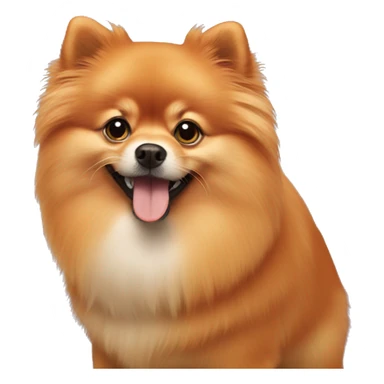 Orange pomeranian  sticker
