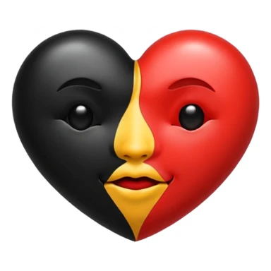 Kiss print emoji in color black  sticker