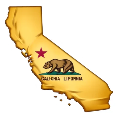 State Shape of California  sticker