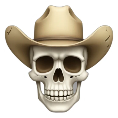 Texan skeleton sticker