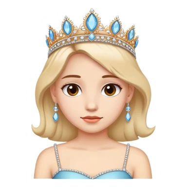 Girl with diadema sticker