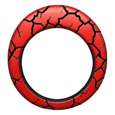 iOS sticker, cursed ring, black shades, red crack, minimal sticker