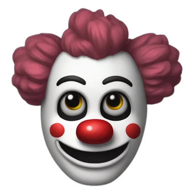 Máscara de teatro de payaso blanca fnaf sticker