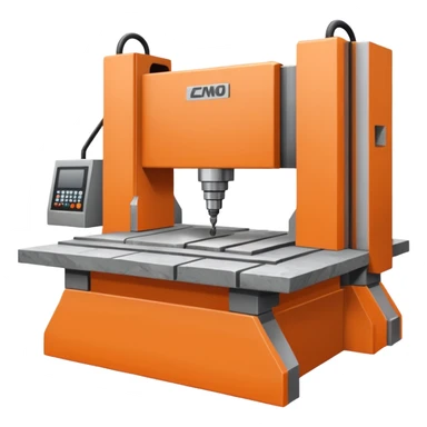 cnc machien curtting stone slab standing in a workshop sticker