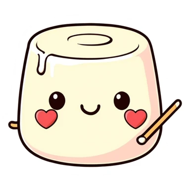 Marshmallow love sticker