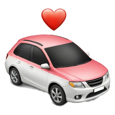 Car with love heart sticker