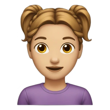 girl-with-brown-ponytail-hair sticker