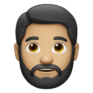 A man with long black hair, a triangular beard, and light skin. sticker