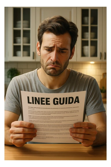 FALLA IDENTICA A QUESTA MA SUL FOGLIO SCRIVI "LINEE GUIDA" IN ITALIANO sticker