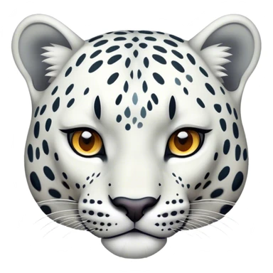 White leopard head sticker