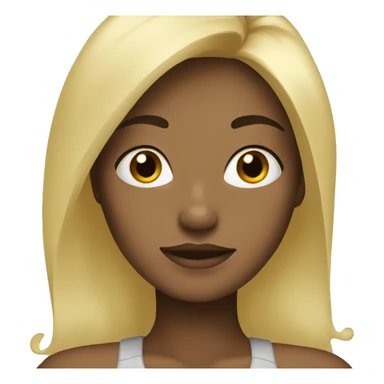 Girl with blonde hair and dark roots sticker