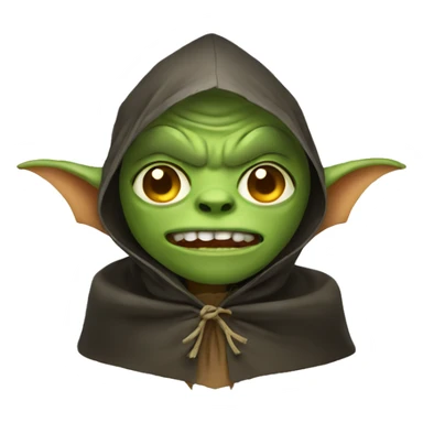 Goblins head wearing a cape sticker