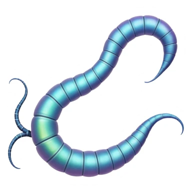 Neurax Worm, a mind-controlling parasite, sleek alien worm with subtle neural patterns sticker