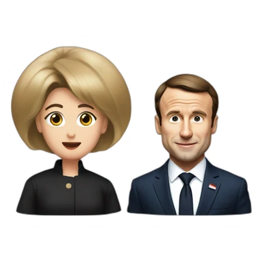 Emmanuel Macron with Kim Jung un sticker