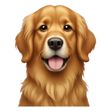 really red shaggy golden retriever with beard sticker