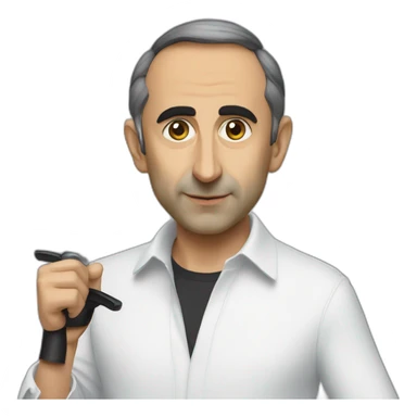 Eric Zemmour avec un sabre sticker