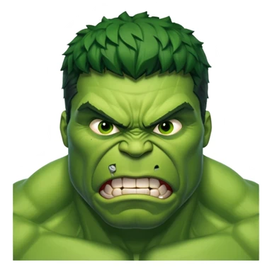 hulk comic book face only sticker