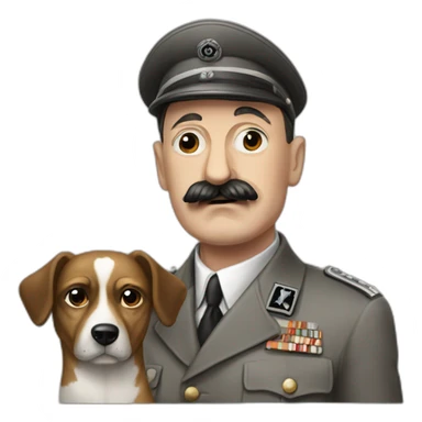 Adolf Hitler and his dog sticker