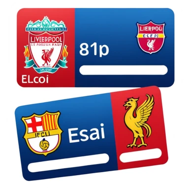 Real, Barcelona and liverpool logos in the shopping card  sticker