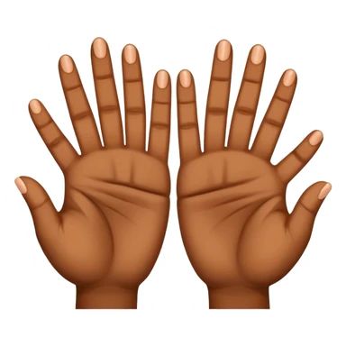 Four fingers held side by side, with the thumbs connected to form a triangle shape. sticker