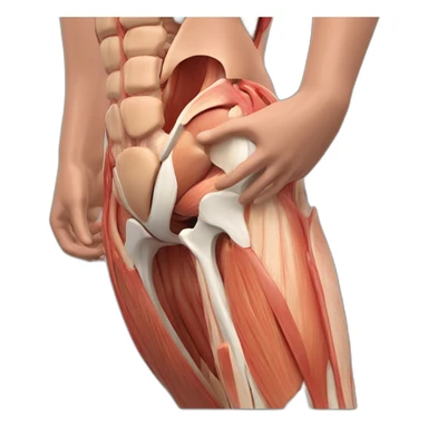 Human anatomy quadriceps muscle 3d model  sticker