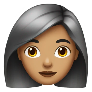 Girl with keratin hair sticker