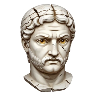 partial greek statue head sticker