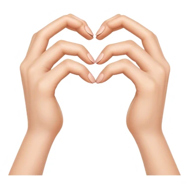 Heart hands sticker