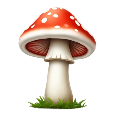 red and white mushroom sticker